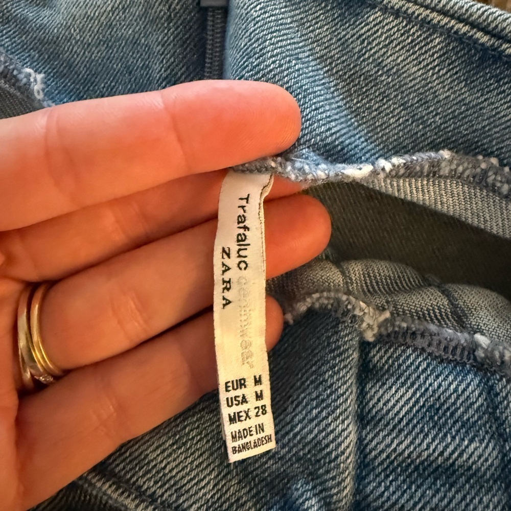 Zara Denim Ruffle Mini Skirt - Picture 10 of 11